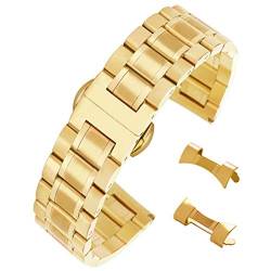 AUTULET Herren Edelstahl Armband Gold 20mm von AUTULET