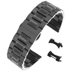 AUTULET Herren Edelstahl Armband Schwarz 22mm von AUTULET