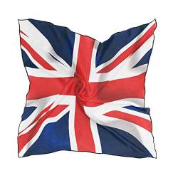 AUUXVA Modischer quadratischer Schal, britische Union Jack-Flagge, leichte Schals, Schalldämpfer, Haarwickel, Kopftuch, Halstuch für Damen und Herren, Flagge, Large von AUUXVA