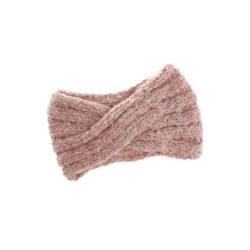 Elastisches Stirnband Mohair Haarbänder Warmer Gehörschutz Gestrickter Kopfwickel Frauen Kopfschmuck Handgefertigter Haarschmuck/194 (Color : Pink, Size : 1 Count (Pack of 1)) von AUVNQDUC