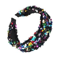 Haarband for Damen, Pailletten-Haarreif, Damen-Stirnband, Perlen-Stirnband, Damen-Haarreif/205 (Color : As Shown, Size : 1 Count (Pack of 1)) von AUVNQDUC