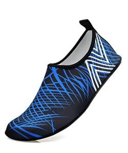 AUXDIQ Schwimmschuhe Badeschuhe Aquaschuhe Surfschuhe Wasserschuhe Strandschuhe Barfuß Schnell Trocknend für Damen Herren von AUXDIQ