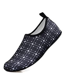 AUXDIQ Schwimmschuhe Badeschuhe Aquaschuhe Surfschuhe Wasserschuhe Strandschuhe Barfuß Schnell Trocknend für Damen Herren von AUXDIQ