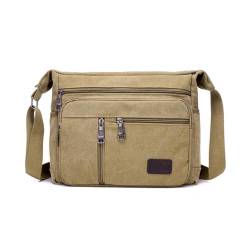 AUXDIQ wasserdichte Messenger Umhängetasche, Multi Pockets Canvas Crossbody Bag für Männer, Casual Lightweight Satchel Bag von AUXDIQ