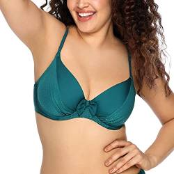 AVA Dame Bikini BH Oberteil Soft Cups Bademode Strandmode Musterlos SK-140, Grün,100B von AVA