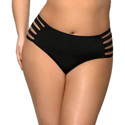 AVA Dame Bikini-Slip Unterhose Bademode Strand Musterlos Setteil SF-13/7, Schwarz,S von AVA