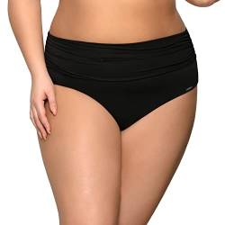 AVA Dame Bikini-Slip Unterhose Bademode Strand Musterlos Setteil SF-13/8, Schwarz,L von AVA