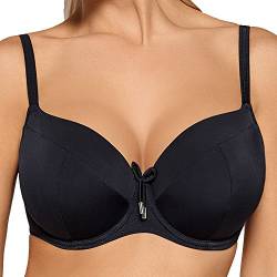 AVA Damen Bikini Oberteil Bademode Musterlos Bügel Regulierbar SK-13, Schwarz,65H von AVA