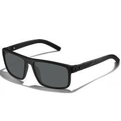 AVAWAY Polarisierte Herren Sonnenbrille UV400 Schutz Leichte TR90 Rahmen Quadrat von AVAWAY