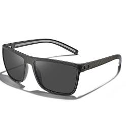 AVAWAY Polarisierte Sonnenbrille Herren UV400 Schutz Leichte TR90 Rahmen Quadrat von AVAWAY