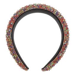 1pc Barock Haarband Strass Haarbänder Flanell Damen Schwamm Party Mädchen Stirnbänder Accessorires Überzogene Diamant Gepolsterte Frau Stirnband Hoop Schmuck Zubehör Elegantes Haar von AVFORA