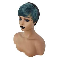 Damen-Perücke, flauschig, kurzes lockiges Haar, Hochtemperatur-Seiden-Rose-Mesh-Stirnband-Perücke, geeignet for Damen-Perücken, Expresshair1 (Color : B, Size : One Size) von AVFORA