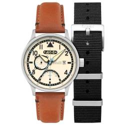 AVI-8 Hawker Hurricane Mckellar Dual Time Uhr | Braun Beige, Braun / Beige von AVI-8