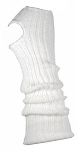 AVIDESO Stulpen Damen/Mädchen/Kinder - Ballettstulpen + Fersenloch - Tanzstulpen Beinstulpen Armstulpen Strick Weich Legwarmer (Erwachsene (ca. 43cm lang), weiß) von AVIDESO