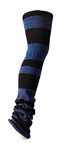 AVIDESO Stulpen Overknee - Legwarmer mit modernen Blockstreifen für Ballett, Poledance oder Alltag zweifarbig (meerblau - schwarz) von AVIDESO