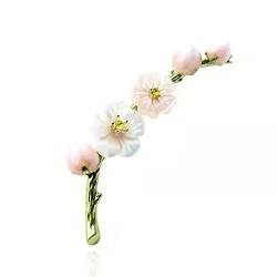 AVLUZ Pflaumenblüten-Broschen-Anstecknadel – Damen-Brustbrosche, elegante Broschen, Anstecknadeln, Schmuckzubehör for Frauen und Mädchen von AVLUZ
