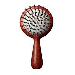 AVLUZ Tragbare Haarbürste, antistatischer Massage-Rundkamm aus Holz, entwirrende Haarbürste, Luftkissen-Massagebürsten (Color : A) von AVLUZ