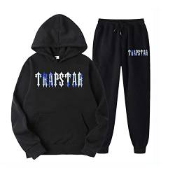 AVSMGP Tra-pstar Two-Piece Sportswear Hoodie for Men and Women with Letter Print + Sports Trousers,Unisex Tracksuit, Jogging Suit,Autumn Winter Hoodie + Trousers Set,A,L von AVSMGP