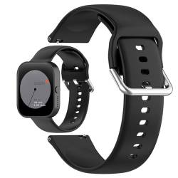 AWADUO Kompatibel mit CMF Uhr Pro (D395) Ersatzband, 22mm Silikon Armband Armband Weich und langlebig mit Quick Release Smartwatch Zubehör (Schwarz) von AWADUO