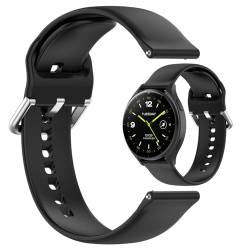 AWADUO Kompatibel mit OnePlus Uhr 2 Ersatz Band Silikon Armband Armband Weich und langlebig mit Quick Release Smartwatch Zubehör (Schwarz) von AWADUO