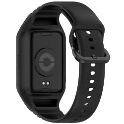 AWADUO Kompatibel mit Xiaomi Band 8 Pro/Band 8 Ersatz Integrierte Band Silikon Armband Armband Band Weiche und dauerhafte Smartwatch Zubehör (Schwarz) von AWADUO