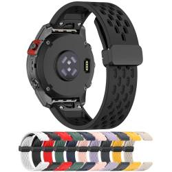 AWADUO kompatibel mit Garmin Descent MK3 43mm/Descent MK3i 43mm Uhrenarmbänder, 20mm Ersatz Armbanduhr Band, weiche und langlebige Smartwatch Zubehör (schwarz) von AWADUO