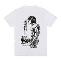 AWANO Baki Gym Vintage T-Shirt Hanma Kleidung Sommer Casual Baumwolle Männer T-Shirt New Tee Tshirt Womens Tops-color06||XL von AWANO