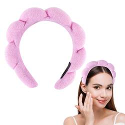 AWAVM Spa-Stirnband für Damen,Schwamm und Frottee,Stoff,Stirnband für Hautpflege,Rutschfest,Weicher Frauen Mädchen Haar Zubehör von AWAVM