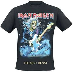 Iron Maiden Eddie On Bass Männer T-Shirt schwarz XXL 100% Baumwolle Band-Merch, Bands von AWDIP