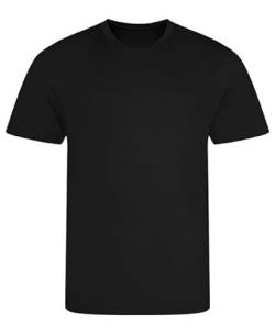 AWDis Herren Cooles recyceltes T-Shirt, Jet Black, 3XL von AWDis