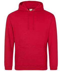 AWDis Herren Kapuzenpullover COLLEGE HOODIE, Rot (Fire Red), S von AWDis