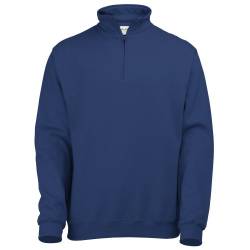 AWDis Herren Sweatshirt/Pullover mit Reißverschluss am Kragen (Large) (Marineblau) von AWDis