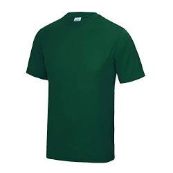 AWDis Just Cool T-Shirt-Herren Polyester Turn-/Sport-/Laufshirt - Flaschengrün (XS) von AWDis