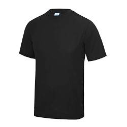 AWDis Just Cool T-Shirt-Herren Polyester Turn-/Sport-/Laufshirt - Pechschwarz (3XL) von AWDis