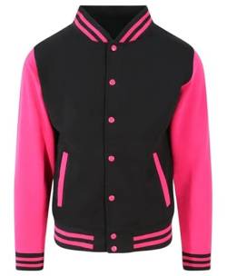 AWDis Just Hoods JH043 Unisex Uni Jacke - Pechschwarz/Hot Pink - XL von AWDis