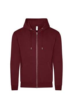 AWDis Just Hoods JH250 Unisex Organisch Hoodie mit Reißverschluss - Burgundy - L von AWDis