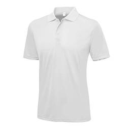 AWDis Unisex Cooles, glattes Poloshirt Polohemd, Weiß (Arctic White), 56 von AWDis