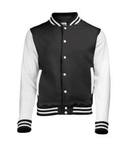 AWDis Varsity Unisex-Jacke, Schwarz Large von AWDis