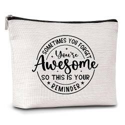 AWSICE Inspirierende Make-up-Tasche "You Are Awesome Gifts for Women Encouragement Friendship Gift For Women Sister Girls Teens Friend-A12, Mehrfarbig von AWSICE