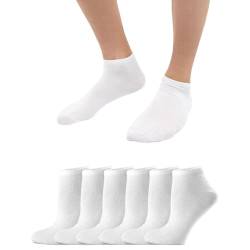 AMBXY Sneacker Socken Weiß (6er Set) Unisex 39-42 von AX AMBXY
