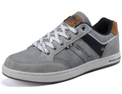 AX BOXING Freizeitschuhe Herren Sneakers Walkingschuhe Mode Schuhe Leichte Trainers Sportschuhe Größe 41-46 EU (1018_Grau, 41 EU) von AX BOXING