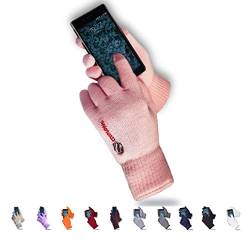 AXELENS Touchscreen Winter Handschuhe Damen Laden Kind Warme Wollhandschuhe Winterhandschuhe Innerseite Stricken Fleece für Telefon Handy Bequem mit Geschenkbox inklusive! ROSA von AXELENS