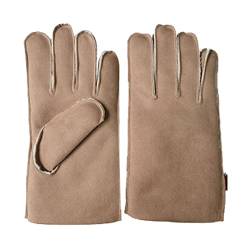 AXELENS Warme Handschuhe Herren Eco Winterfell Elegant Bequem Eco Wildleder L/XL BEIGE von AXELENS