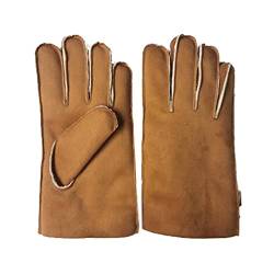 AXELENS Warme Handschuhe Herren Eco Winterfell Elegant Bequem Eco Wildleder L/XL BRAUN von AXELENS