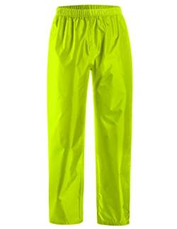 AXESQUIN Regenhose Herren Wasserdicht Atmungsaktiv Leichte Fahrrad überhose Winddicht Outdoorhose Wanderhose überziehhose-Fluor M von AXESQUIN