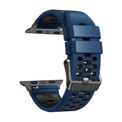 AXPTI FKM Gummi-Uhrenarmband für Apple Watch Ultra 1, 2, 49 mm, Ersatz-Uhrenzubehör, Armband 9, 8, 7, 6, 5, 4, SE-Serie, 45 mm, 44 mm, 42 mm, 45 mm, Achat von AXPTI