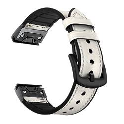 AXPTI Lederarmband für Garmin Fenix 5X 5 5S Plus 3HR 6 6S 6X Pro 935 D2 Enduro, Schnellverschluss, leicht anzubringen, 26 mm, 22 mm, 22mm Fenix 6 6Plus, Achat von AXPTI