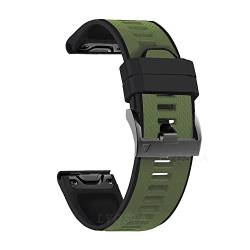 AXPTI Silikon-Uhrenarmband mit Schnellentriegelung für Garmin Fenix 6, 6X, Pro, 5X, 5 Plus, 3HR, Fenix 7X, 7, Forerunner 935, 945 Smartwatch, 22 mm, Achat von AXPTI