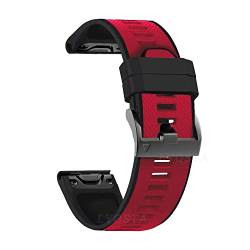 AXPTI Silikon-Uhrenarmband mit Schnellentriegelung für Garmin Fenix 6, 6X, Pro, 5X, 5 Plus, 3HR, Fenix 7X, 7, Forerunner 935, 945 Smartwatch, 26 mm, Achat von AXPTI
