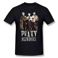Peaky Blinders Herren-T-Shirt, weich, kurzärmelig, Schwarz Gr. M, Schwarz 4 von AYASS